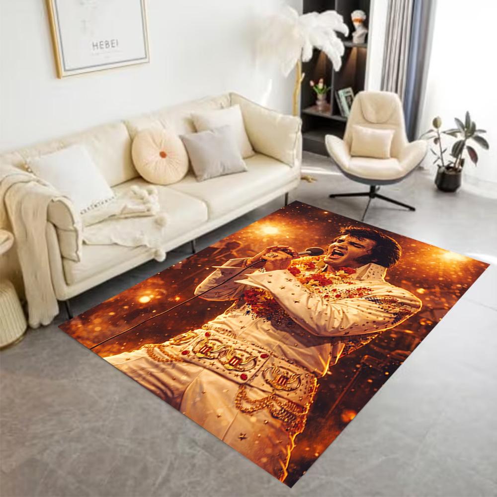 Elvis Presley Performance Carpet Suitable for Kitchen Game Room Foyer Dormitory Anti-slip Rug Decorate Offices Perfect Birthday/Christmas Gift Idea