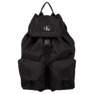 Calvin Klein Brand Logo Polyester (Polyester Fiber) Backpack Men's Black