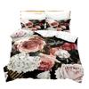 3D Digital Printing Bedding Three-Piece Set Flower Rose Quilt Cover Home Textile Bed Sheet Kit Can Be Ordered