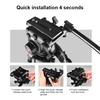 PULUZ Professional Heavy Duty Video Camcorder Aluminum Alloy Tripod with Fluid Drag Head for DSLR / SLR Camera, Adjustable Height: 80-160cm(Black)
