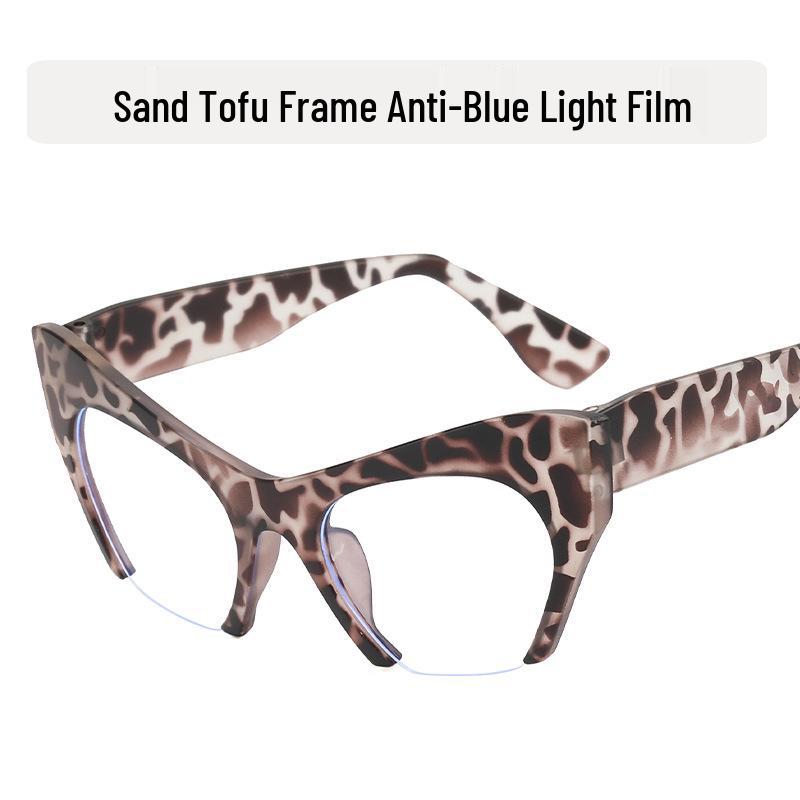 

Жіночі окуляри 2022 року з напіврамкою, без оправи, котяче око: Модні окулярні оправи у вуличному стилі увігнутої форми