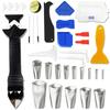 5 In 1 Caulk Scraper and Smoother Tool Set Silicone Caulk Scraper  for Kitchen Bathroom Window and Frame Sealant Seal