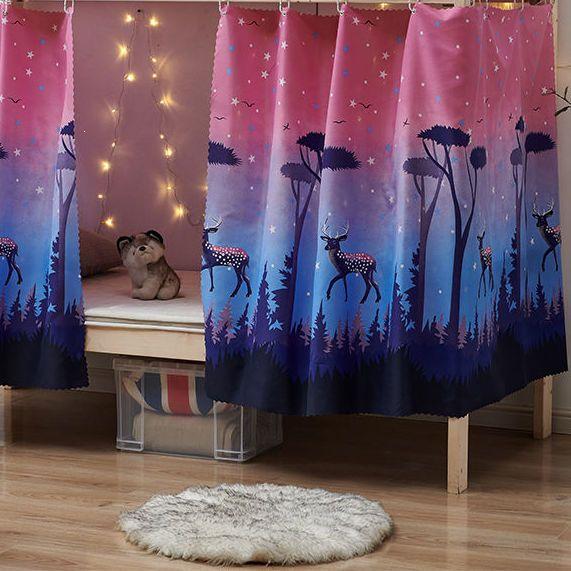 Blackout Bed Curtains for Dorm Bunks - Girls & Boys Privacy Enclosure