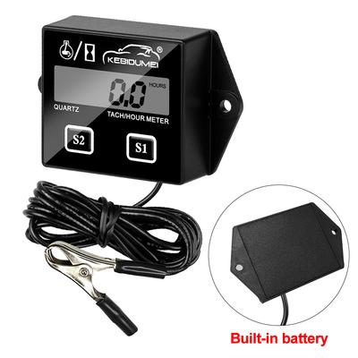 Kebidumei Cyfrowy obrotomierz silnika Tachometr z klipsem Wodoodporny wyświetlacz LCD RPM do motocykla Silnik łodzi