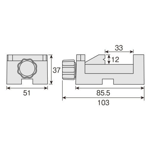 HOZAN Mini Vise, for Drilling, Weight: 270g, K-24