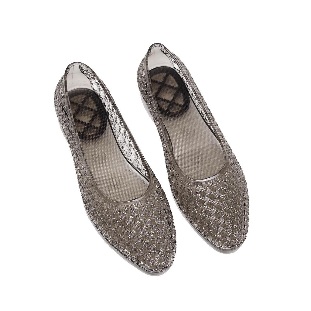 Korean Shallow Mesh Slip-On Women's Transparent Casual Sandals
