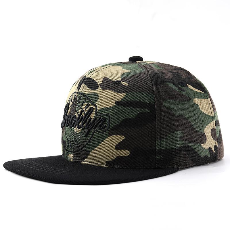 Korean style letter embroidery street dance hip hop hat trendy men's and women's student sun protection flat brim baseball cap