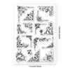 PVC Plastic Stamps for DIY Scrapbooking Photo Album Decorative Cards Making Stamp Sheets Flower Pattern 16x11x0.3cm