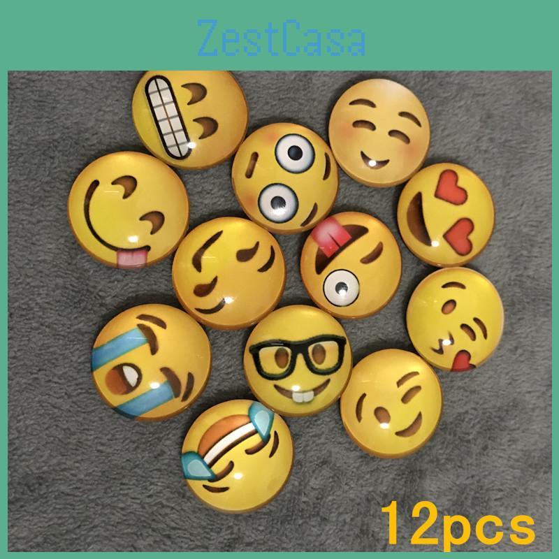 Glass Face Smiley Crystal Classic Refrigerator Magnet – Cute Cartoon Design