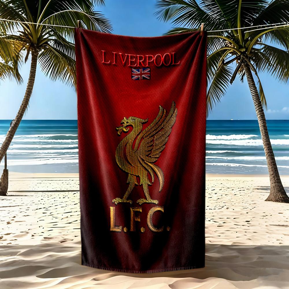 Liverpool Football Club Beach Towel High Absorbency Quickdry Comfortable Lightweight Suitable For Swimming Gym Camping Yoga Vacation