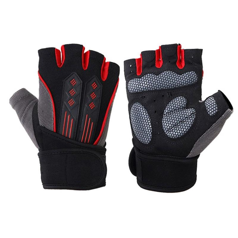 Gewichtheben Halbfingerhandschuhe Herren und Damen Sport Fitness Handschützer Outdoor Fahren Radfahren Hanteln Handflächenschutz Rutschfest