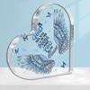 2D Flat Acrylic Heart-shaped Desk Plaque, Keepsake Gift, Suitable for Wall Decoration, Porch, Room, Villa, Accents Home, Hallway, or Workplace - Rusti