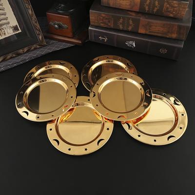 European Metal Jewelry Storage Plate Retro Living Room Fruit Snacks Storage Plate Afternoon Tea Plate Cake Plate Ornament