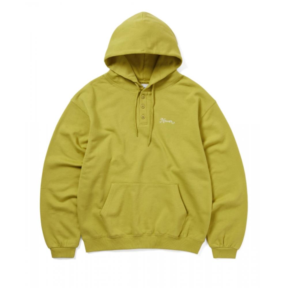 Thisisneverthat Quarter Button Hoodie Lime Green S