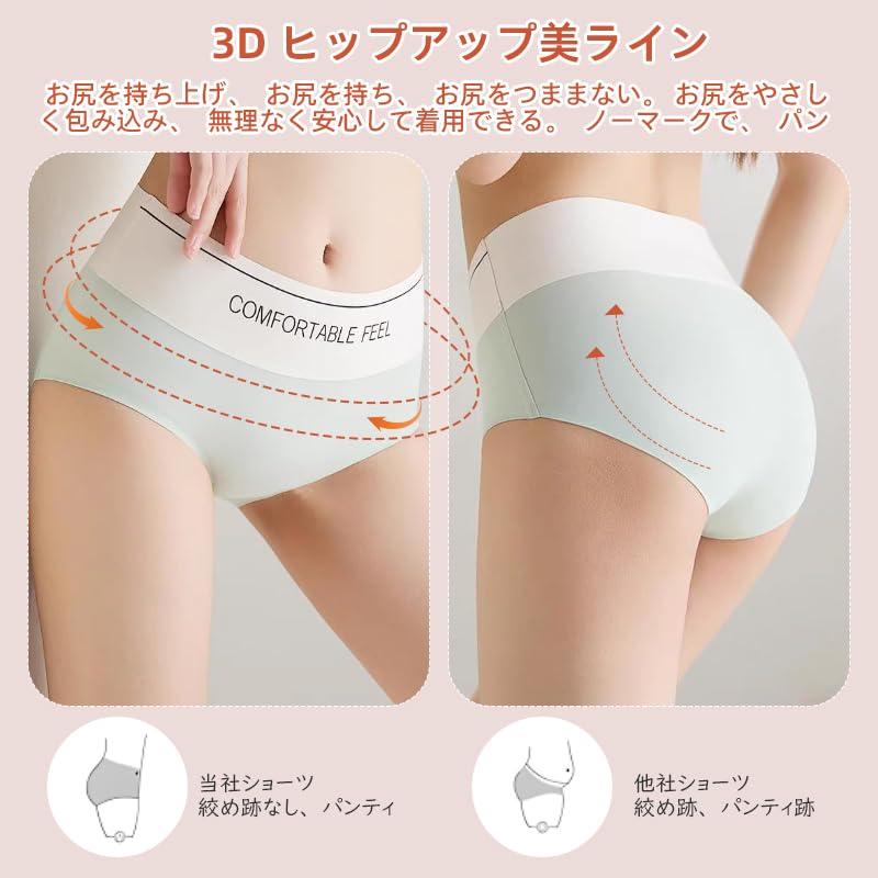 Veimia Panties Creates a Beautiful Gentle on the Highly Underwear Women's Deep-Length (5-Pack, Seamless, Ultra-Thin, Butt) High-Waisted Panties, Soft,