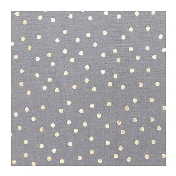 Mousseline froissée - RICO DESIGN - 130 x 50 cm - Gris - Achat au mètre - Idéale pour broderie