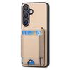 For Samsung Galaxy S25 Case with Card Holder Kickstand Leather Back Cover