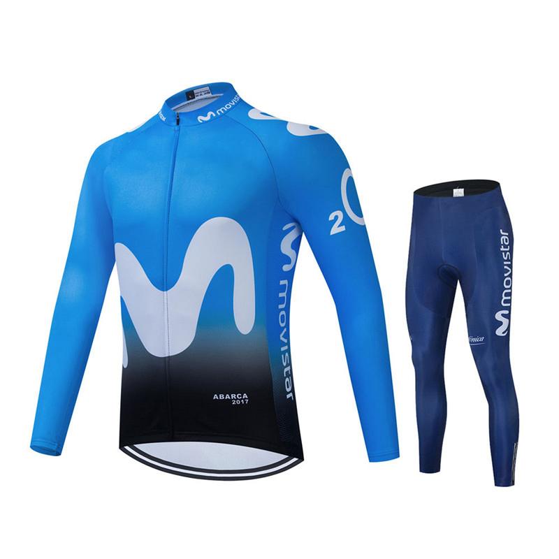 2026 Movistar Team Lange Mouw Wielertruien Ropa Ciclismo Maillot Fietskleding Ademend Mtb Fiets Wielerkleding