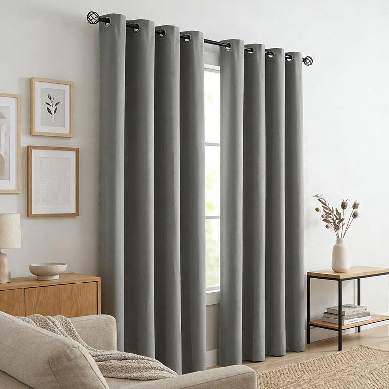 Blackout Curtains for Bedroom Living Room – Simple Solid Color, Light Luxury, Double-Sided High Precision Fabric, UV Protection for Home & Hotel