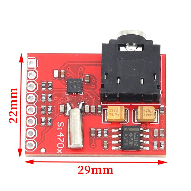 MCU470 Si4703 FM Receiver Development Board FM Tuner Evaluation Module Available in Red / Purple PCB