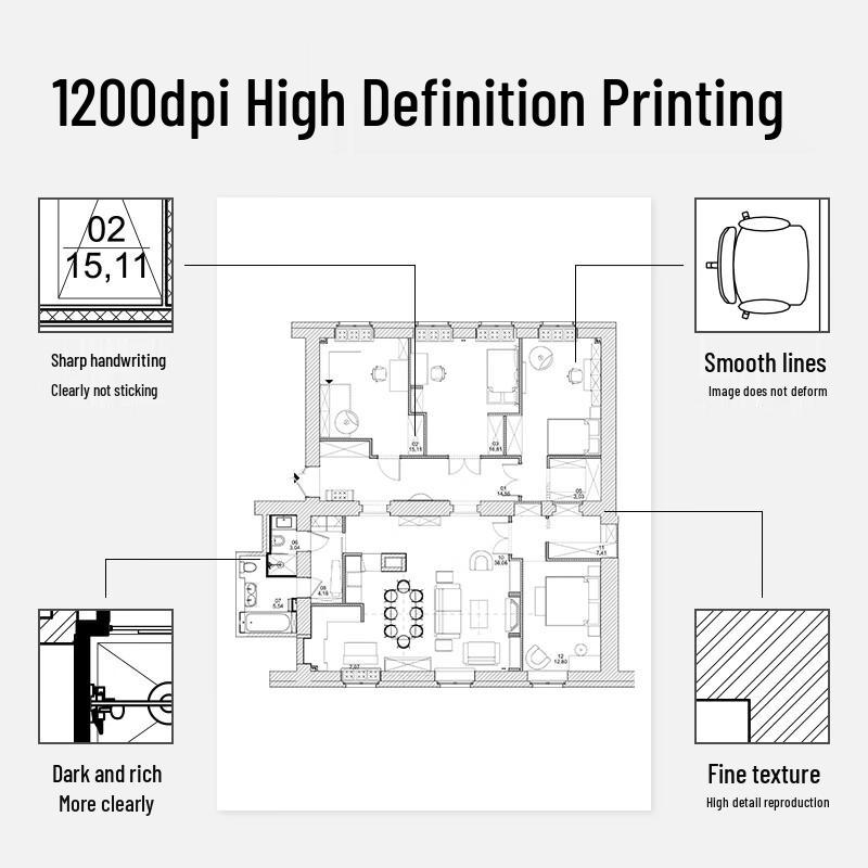 Deli P1100 Series A4 Black & White Laser Printer CN plug (adapter included)