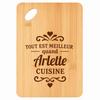 Planche À Découper - PLANETEE - Meilleur Quand Arlette Cuisine - Bambou - 30 X 20 X 1 Cm - Gravé