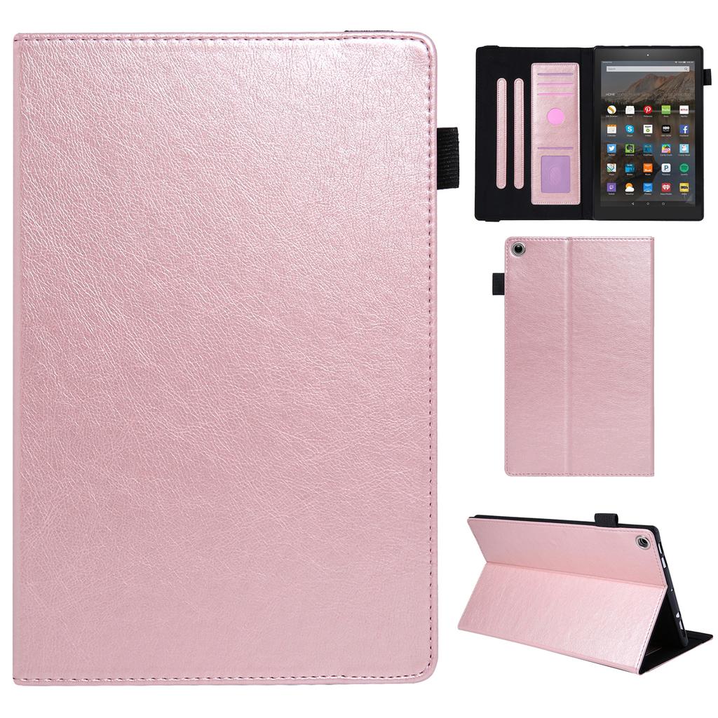 For Amazon Fire HD 10 (2015)/(2019)/(2017) Case Card Slots Shockproof Tablet Leather Flip Cover