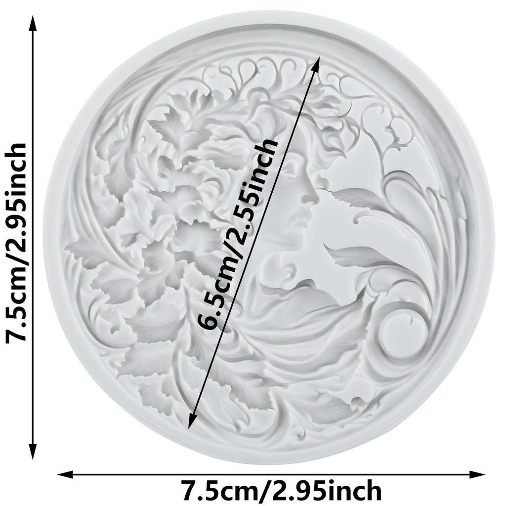 Cameo with Picture Frame Silicone Molds Photo Frame Fondant Mold Cake Decorating Tools Cupcake Topper Candy Chocolate Gumpaste Mold