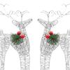 2Pcs Weihnachten Dekorationen Rentier Dekore Tabletop Dekorative Beleuchtete Deer Figuren Hof Ornament