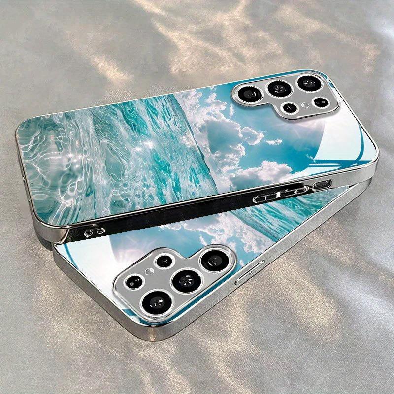 Galvanisierte goldene neue Handyhülle für Samsung Galaxy S26 Ultra S25 Plus S24 S23 S22 fe gehärtetes Glas Künstlerische Texturmuster