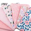 Patchwork Cloth 1 Set Beautiful Flower Printed Lightweight Elegant Eye-catching Fabric Sewing for Home Needlework