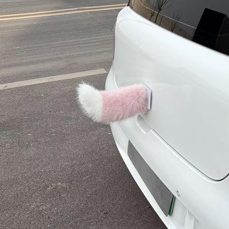 Voice-Activated Swinging Plush Tail - Remote Controlled Car Decoration