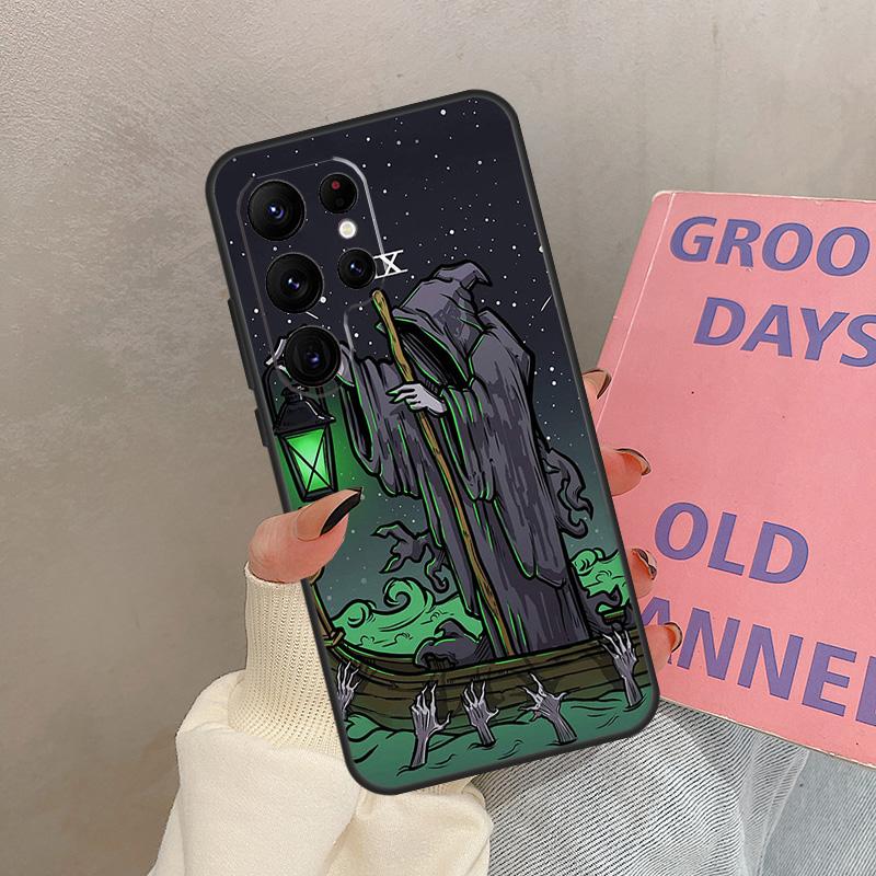 The Hermit Tarot Card Grim Horror Case For Samsung Galaxy S24 FE S21 FE S20 S22 S23 S25 Ultra S9 S10 Plus S25 FE Cover Coque