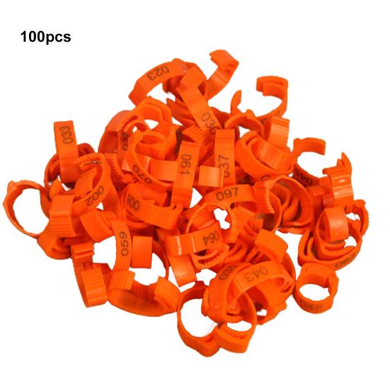 Yousheng 100Pcs Chicken Ring Adjustable Buckle Design Easy-assembled Duck Chicken Foot Ring for Marking