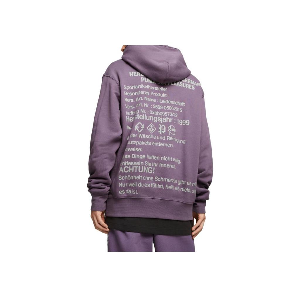 Puma x Pleasures Graphic Hoodie Purple/Charcoal Men Tops Multi-Color 62087974