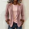 Women's Loose Fit Color Long Sleeve Button Up Athletic Jacket Outerwear