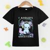 Cute Axolotl Print T Shirt, Tees for Kids Boys, Casual Short Sleeve T-shirtFor Summer Spring Fall, Tops As Gifts