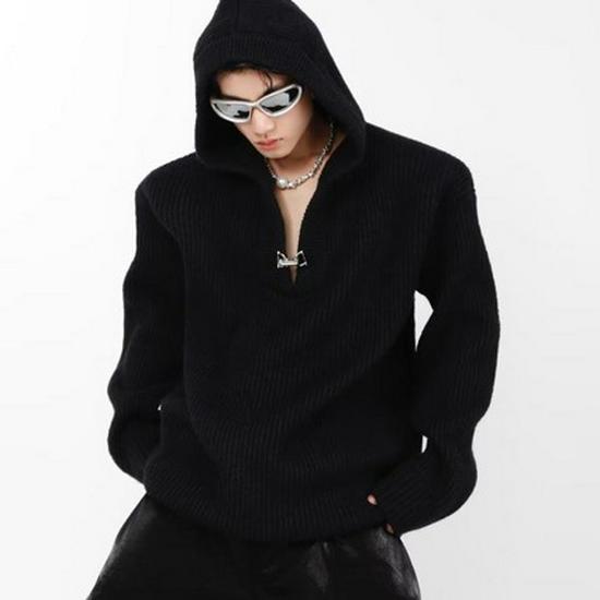 Men s Trendy American Street Style Hooded Sweater - Autumn Collection L 115-125 lbs
