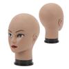 Kahlköpfiger Schaufensterkopf mit Make-up Schwarze Haut Weiblich Professioneller Kosmetik-Kopf für Perückenherstellung Display Brillen