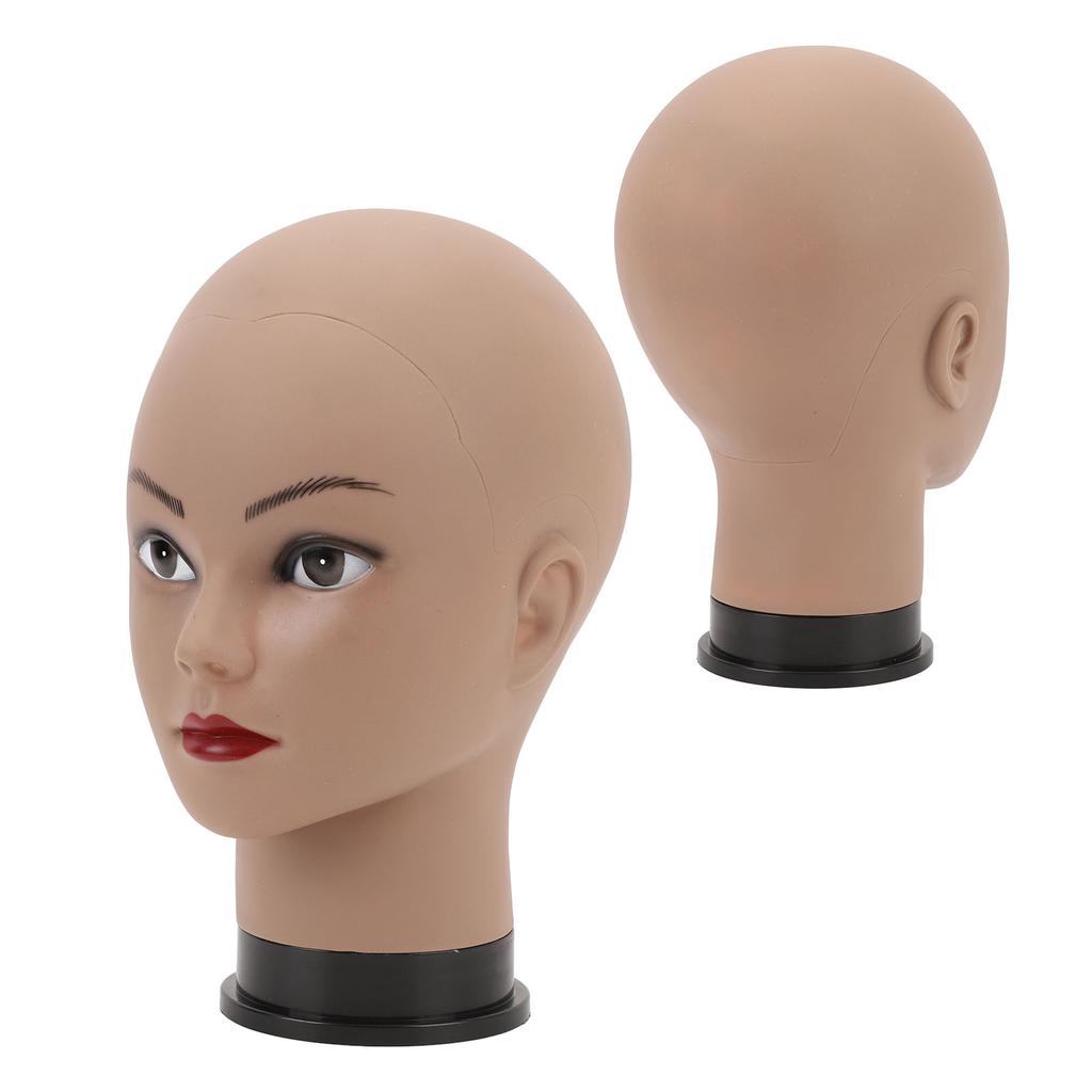 Kahlköpfiger Schaufensterkopf mit Make-up Schwarze Haut Weiblich Professioneller Kosmetik-Kopf für Perückenherstellung Display Brillen