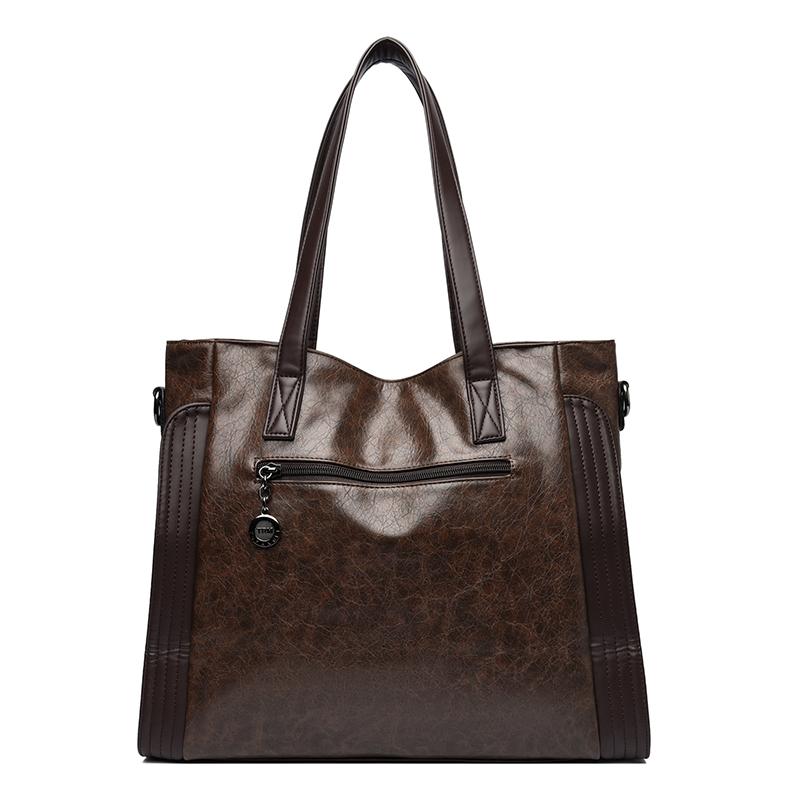Retro Women Shoulder Bag New Large Capacity Handbags Soft Leather Crossbody Bag Ladies Bucket Bags
