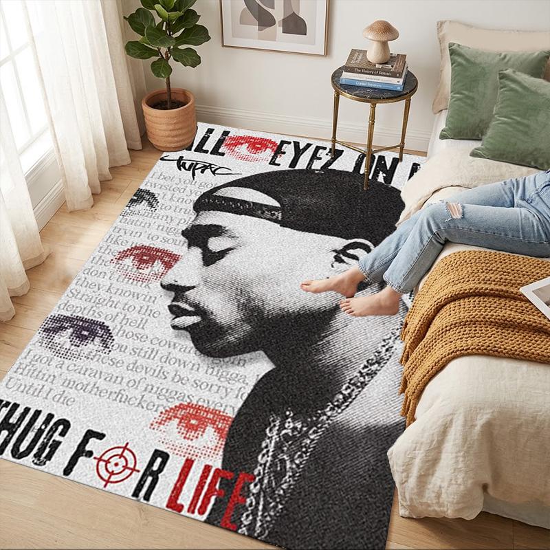 Thug Life Living Room Non-Slip Area Rug Soft Carpet for Bedroom Game Playroom Sofa Office Home Decor Doormat Christmas Gift C9211163