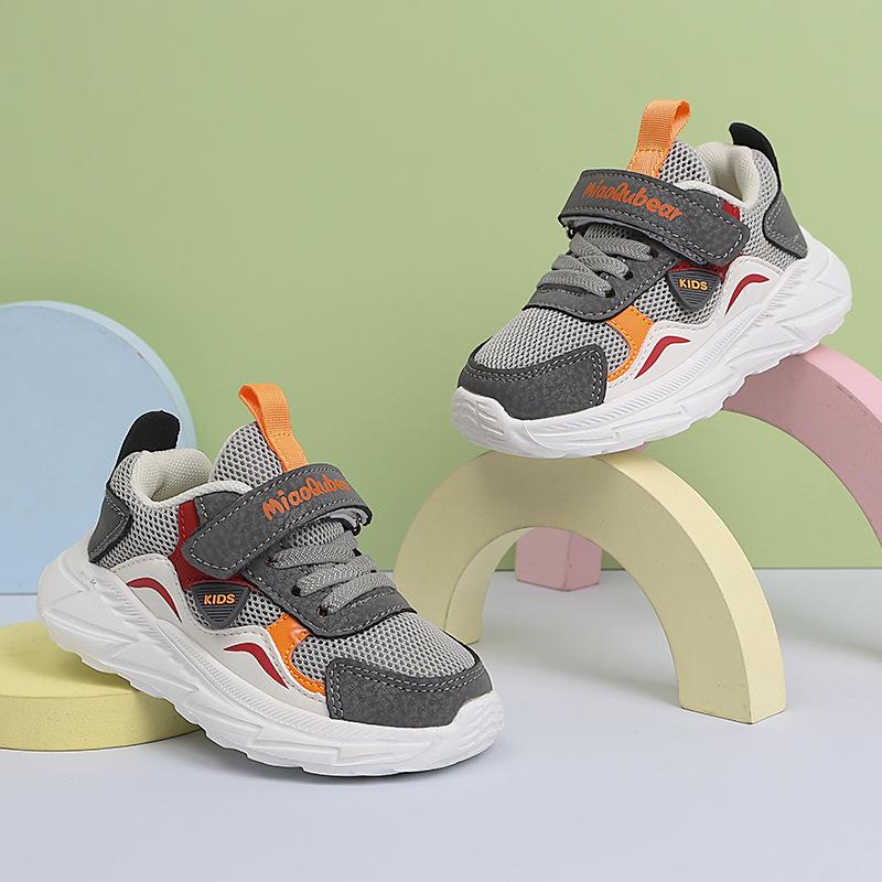 Baby shoes 2025 autumn classmates boys and girls middle school children Velcro breathable mesh soft-soled doll sports shoes
