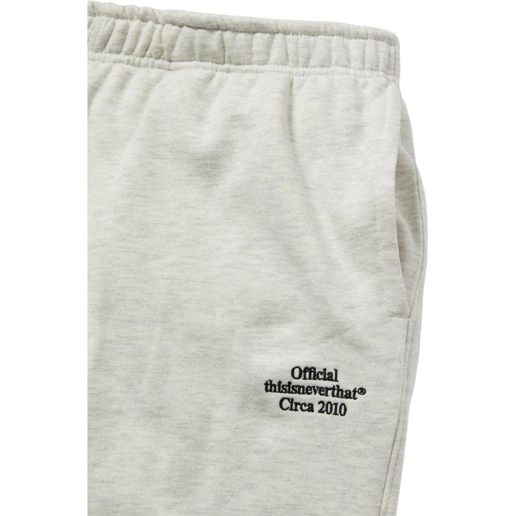 Thisisneverthat SS25 Pocket Embroidered Logo Loose Fit Cuffed Knit Sweatpants Unisex bottoms TN251TPAWP02OAT