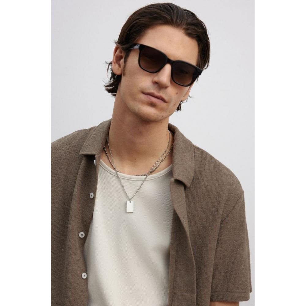 H M Regular Fit sHort Sleeve Jersey sHirt Brown