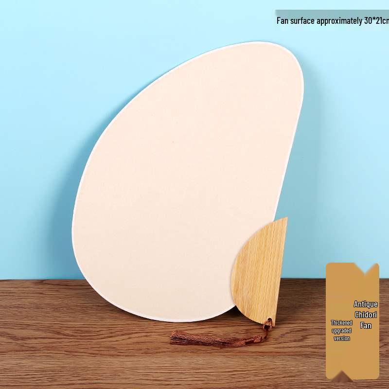 Double-Sided Thickened Xuan Paper Round Fan for Watercolor, Calligraphy, and Handwriting - Ancient Style Intangible Cultural Heritage Palace Fan.