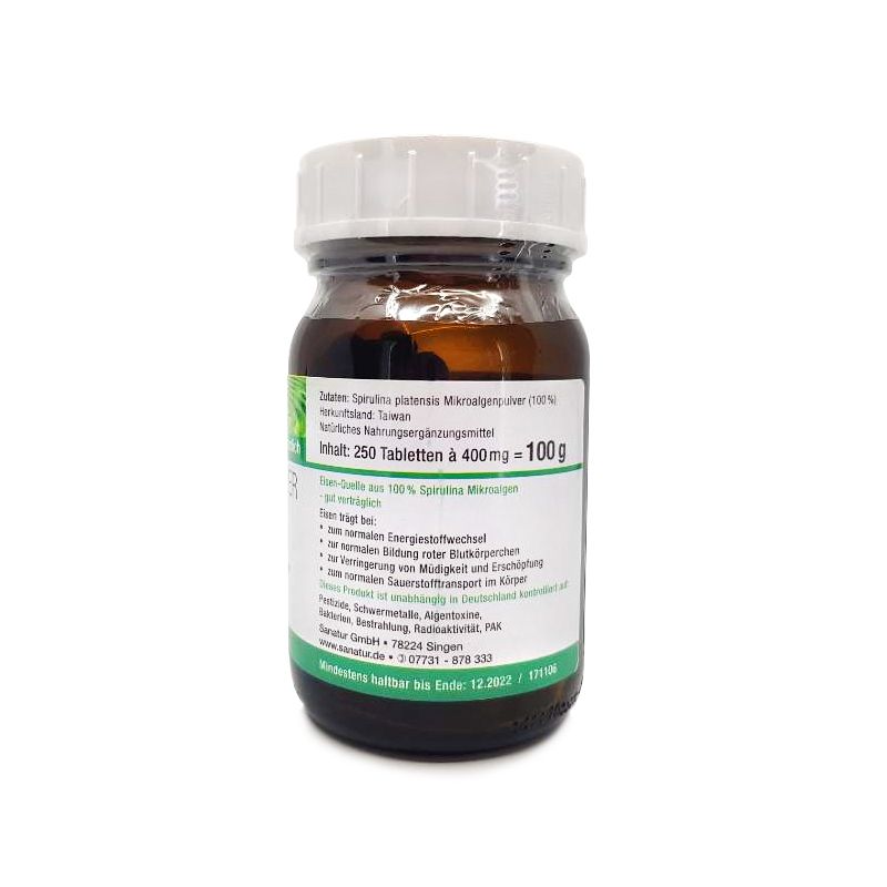 Sanatur Spirulina Iron 250 Tablets