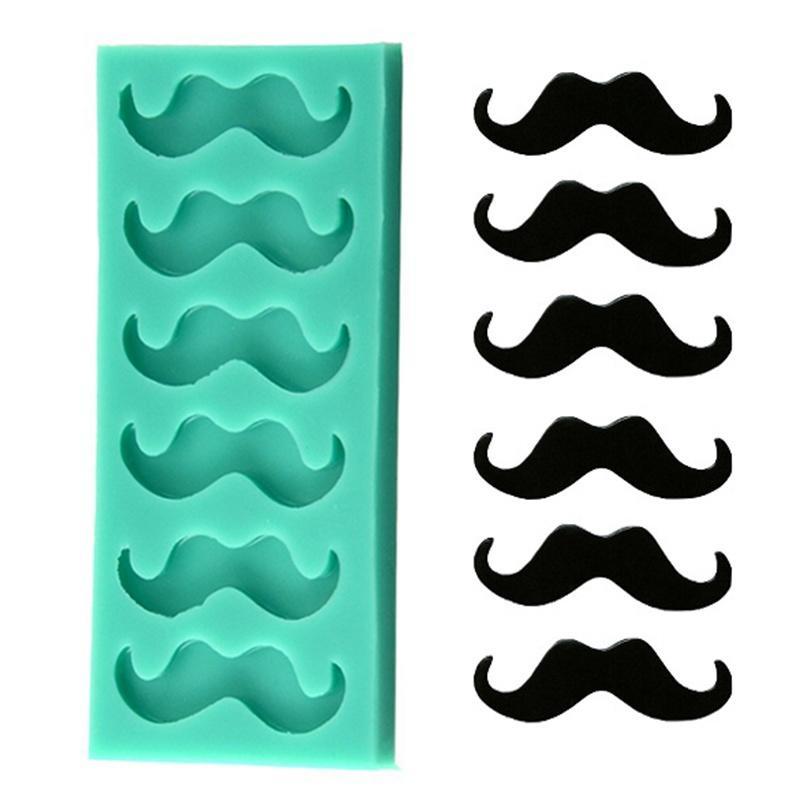 Moustache 3D Reusable Silicone Mold Fondant Icing Cake Candy Cookie Baking Mat