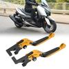 Adjustable Pair Motorcycle Brake Clutch Levers for Yamaha XMAX 250 XMAX300 XMAX400 (Gold)