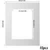 Prudiut 15 Pack 8x10 White Picture Mats, Frame Mattes for 5x7 Pictures Photo Frame Mat Core Bevel Cut Mat Board Show Kit for Photos, Prints, Artworks